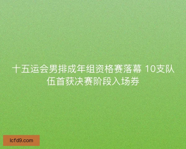 十五运会男排成年组资格赛落幕 10支队伍首获决赛阶段入场券